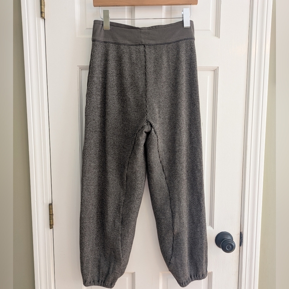 Free People Charcoal Ribbed Jogger Wide Leg Long John Lounge Pants Size XS - Picture 4 of 4